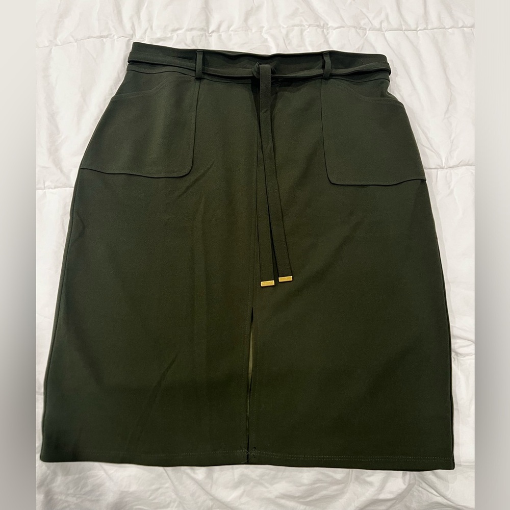 New York Clothing Co green skirt sz L - Picture 1 of 8